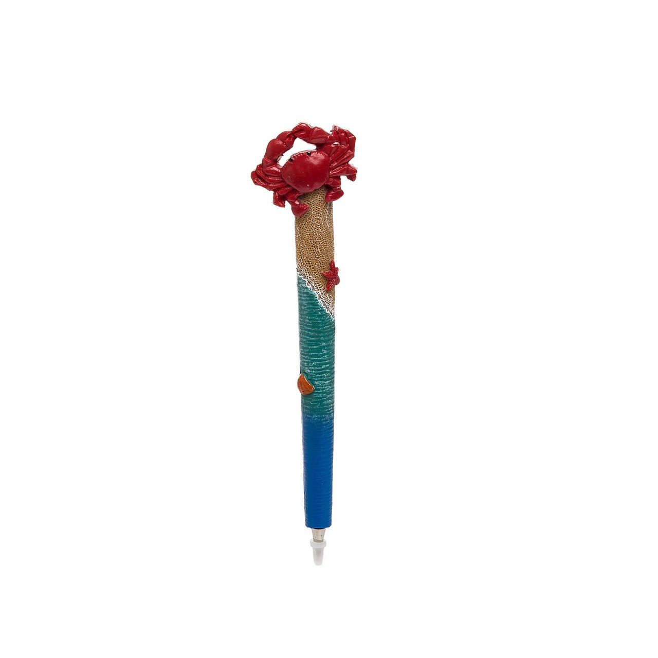 Crabby Beach Resin Pen Resin Ocean Coastal Nautical Beach Sea Life Writing Gift 1.46 X 0.75 X 6.3